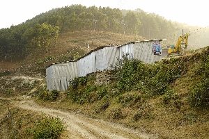 "Many students are down with the cold", says local principal, Ramji Shrestha, at typical TLC built of tin sheets in Ramechap.
