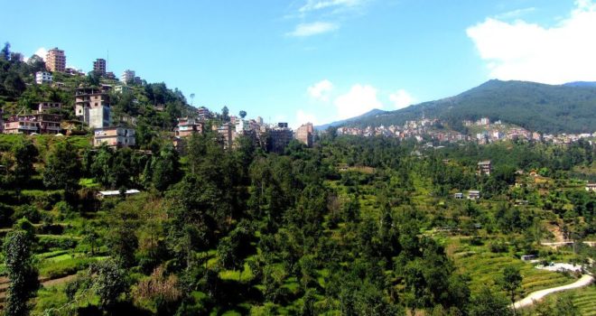 Charikot before the town was devastated by the earthquake in 2015