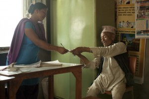 Just one of many tasks: helping villager apply for old allowance