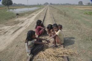 Along the railway track: meeting the locals