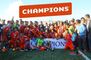 What a final: U-19 soccer team with their trophy