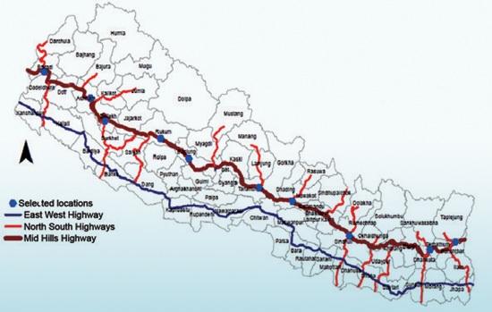 East West Highway Map Mid-Hill Highway - 1776 Km. Of Road From East To West! - Local Nepal Today