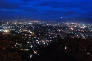 Urbanisation stands out at night: Kathmandu Valley make up almost 25 pct. of the national economy